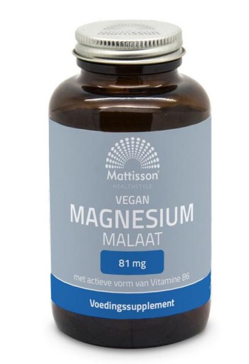 Mattisson Magnesium malaat met actieve vorm vit. b6 (90 Vegetarische capsules)