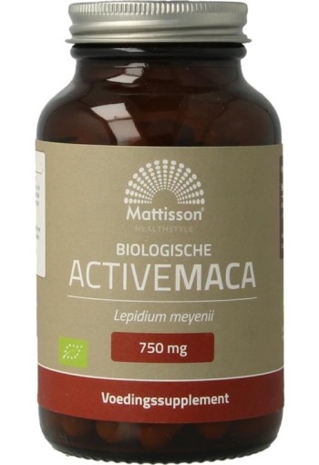 Mattisson Biologische Active maca 750mg bio (90 Vegetarische capsules)