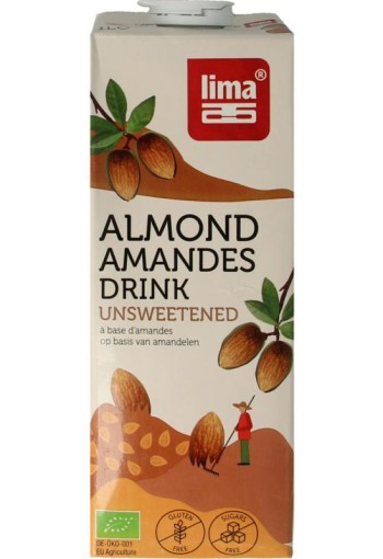Lima Amandel drink suikervrij bio (1 Liter)