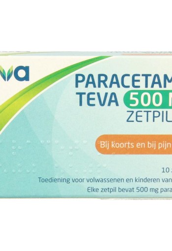 Teva Paracetamol 500 mg (10 Zetpillen)