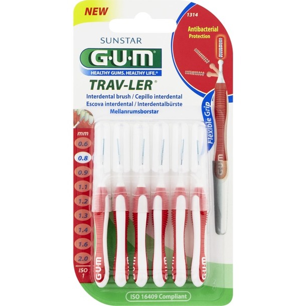 Gum Trav-Ler Rood Tandenragers 0,8 MM