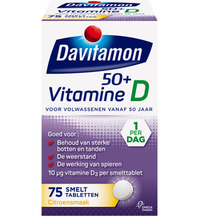 Davitamon Vitamine D 50+ Smelttablet 75tab