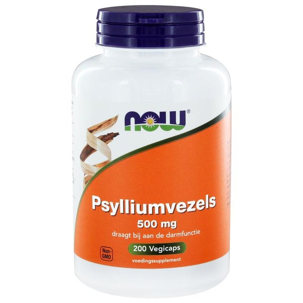 NOW Psylliumvezels 500mg (200 Vegetarische capsules)