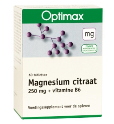 Optimax Magnesium Citraat + Vitamine B6 (60tb)