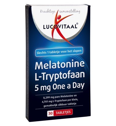 Lucovitaal Melatonine L-tryptofaan 5 Mg 30tb