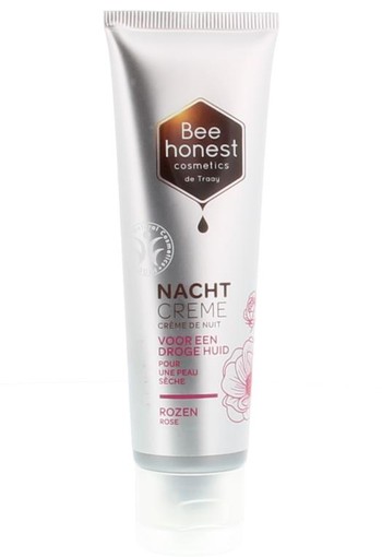 Traay Bee Honest Nachtcreme rozen droge huid (50 Milliliter)