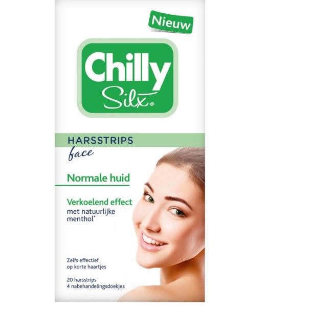 Chilly Silx Harsstrips gezicht normale huid (20 Stuks)