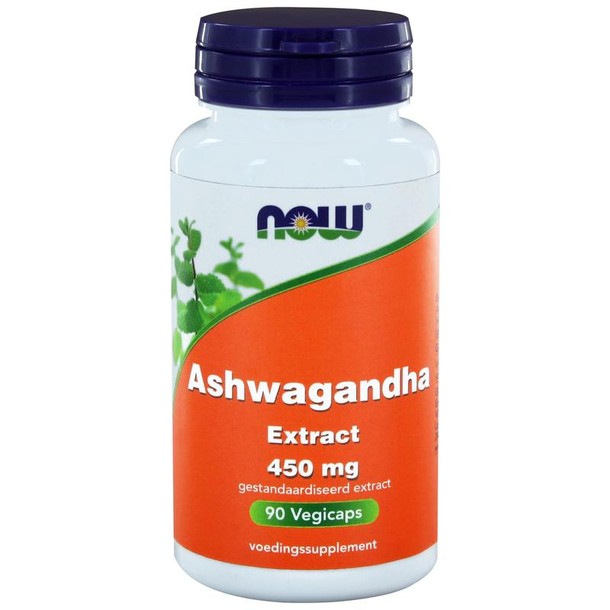 NOW Ashwagandha extract 450 mg (90 Vegetarische capsules)