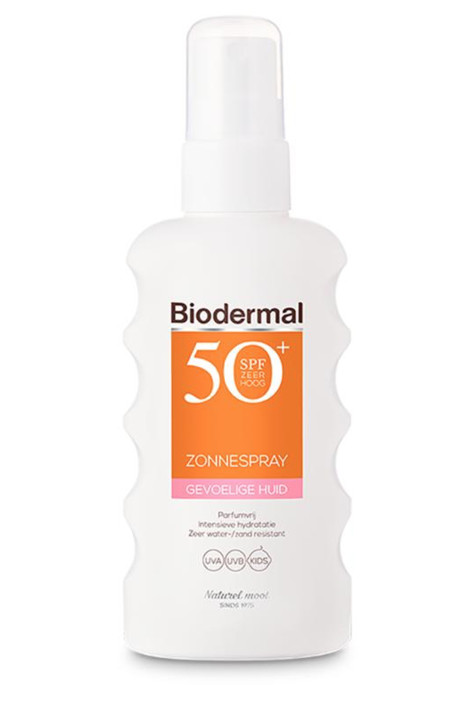 Biodermal Zonnespray SPF50+ gevoelige huid  175 ml 